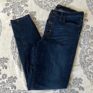 High Waisted, Button-Fly, Skinny Jeans